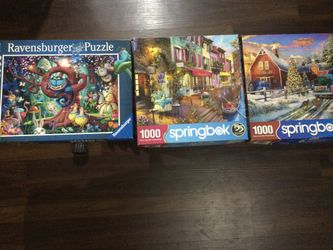 3 Sets Of 1000 Piece Puzzles