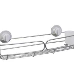 The Zenna Home Power Grip Pro Rustproof Multi-Surface Dual Mount Long Shower Basket provides a tool-free solution for any shower that needs more stora