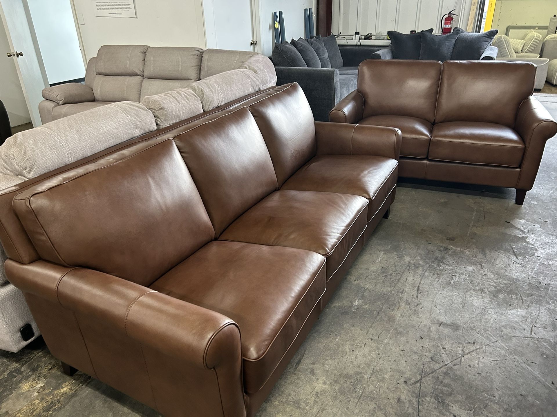 Leather Sofa And Love Seat