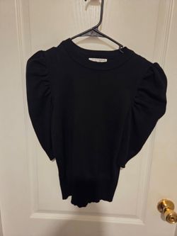 Lovetrend Black Puff Sleeve Knit Top