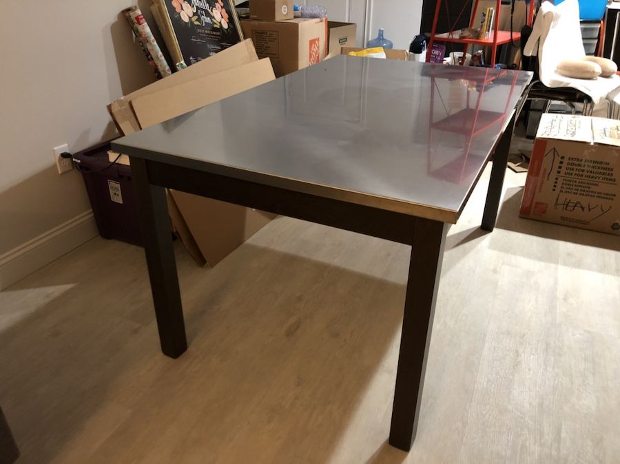 West Elm Oak Stainless Steel Dining Table for Sale in San Marino
