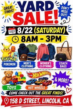 Yard sale 8/22