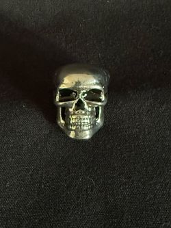 Halloween Silver Skull Ring Goth Sz 9-10