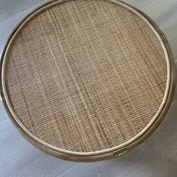 Round Rattan Wicker Coffee Table.  $80 