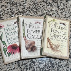 The Healing Power Book Set by Paul Bergner  Includes Echinacea, Garlic The Healing Power Book Set by Paul Bergner, and Ginseng editions