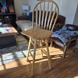Swivel bar stool.