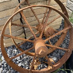 Antique Metal Wagon Wheels/rims
