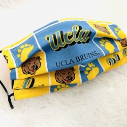 UCLA Face Mask *Handcrafted New comfortable Elastic Nose Wire Filter opening