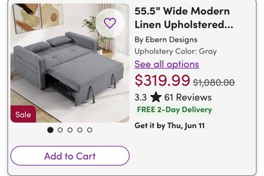 Mini pullout couch like new