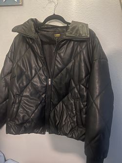 Leather Puff Jacket