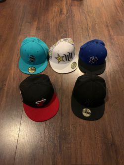 New Era flat brim hat snapback bundle