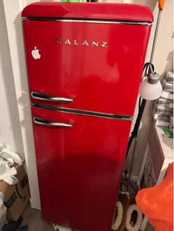 Red retro galanz 4.6 cubic feet mini fridge