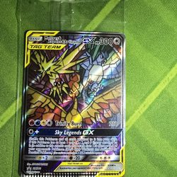 Pokemon Hidden Fates Moltres Zapdos Articuno GX SM210 Promo Crimp Error Sealed