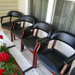 4  Traditional Captain's Office Conference Chairs