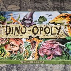 DINO~OPOLY 100% Complete! Game Contents & Box In Excellent Condition! 