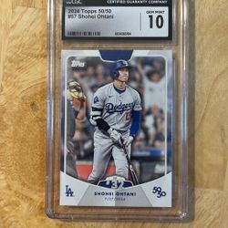 Shohei Ohtani 10 Mint Rated 50/50 Topps Card