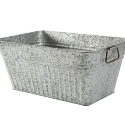 🪴🪅 Large Rectangle Galvanized Steel Tub / Planter – 22” × 15” × 10” – Brand New! 🪅🪴