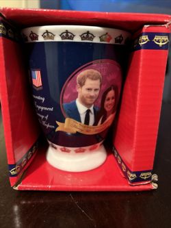 Prince Harry and Meghan Royal Engagement & Marriage Mug Blue