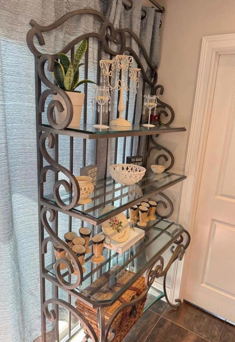 Heavy Metal & Glass Baker’s Rack