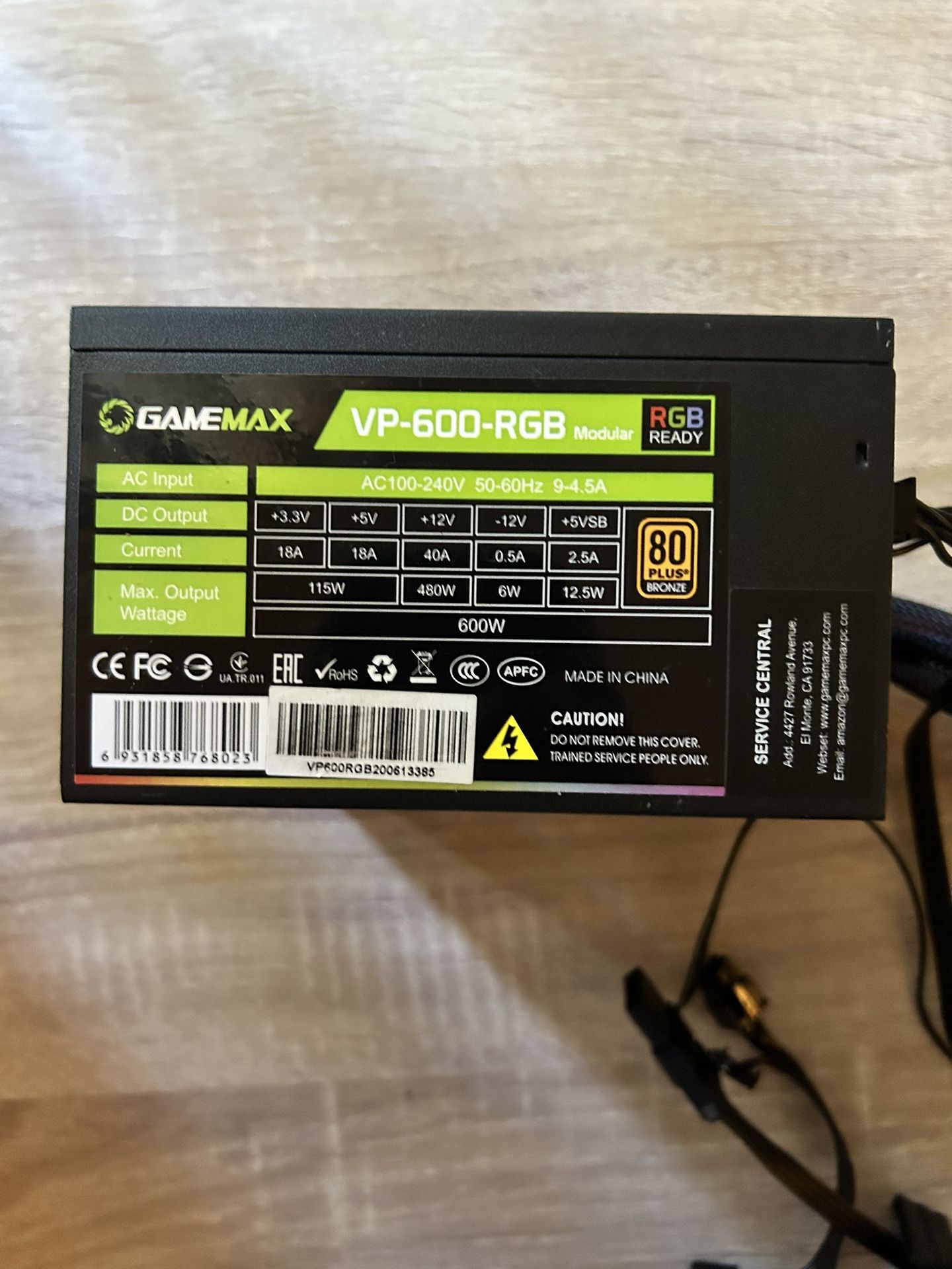 GAMEMAX Power Supply 