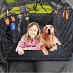 Back Seat Extender for Dogs, Dog Car Seat Cover Hard Bottom 