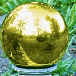 GAZING GLOBE 10 INCHES GOLD, GREAT GIFT (SALE)