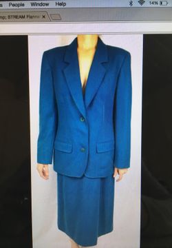 Pendleton wool skirt suit blue sz 8/10