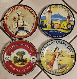 Antique Cheese Course Porcelain Plates 