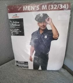 Brand new 🎃 Halloween 👻 men's police officer costume size medium 1 costume top and 1 hat included