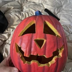 Vintage light up pumpkin decoration