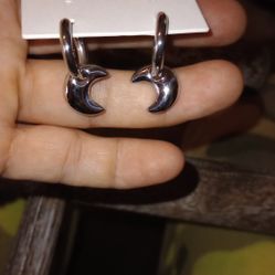 Stainless Steel Halfmoon Earrings 