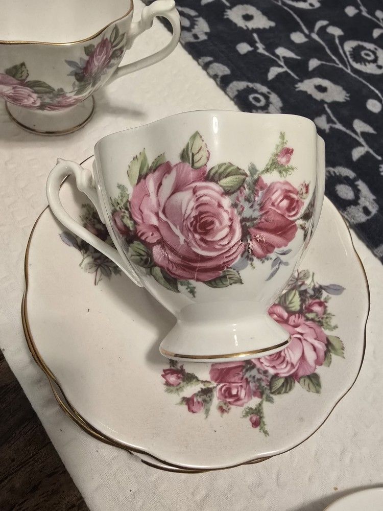 Elegant Fine Bone China Tea Set Lot - Made in England