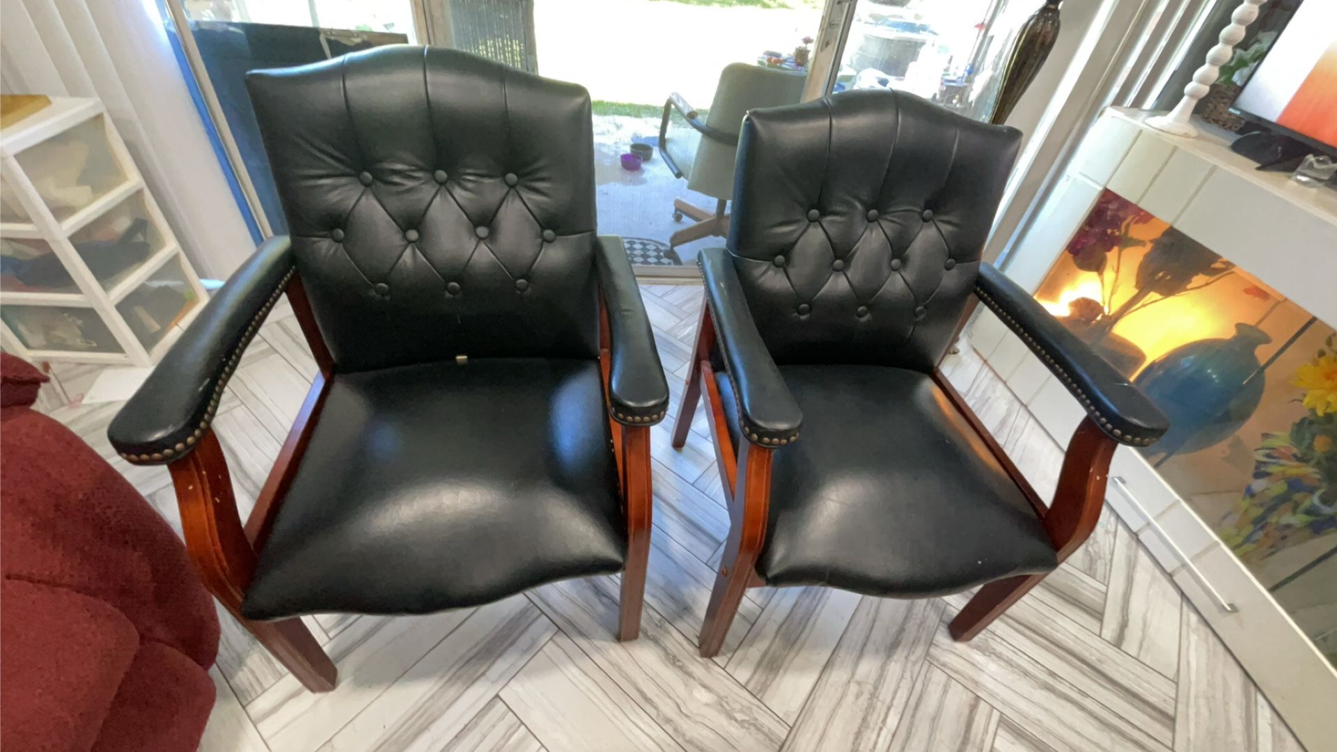 2 Leather Chairs