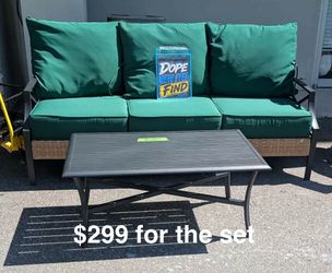 Outdoor Sofa with Coffee Table