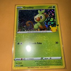 Grookey 8/25 McDonald's 25th Anniversary Promos Holo Lp