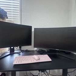 Height adjustable electric gaming desk