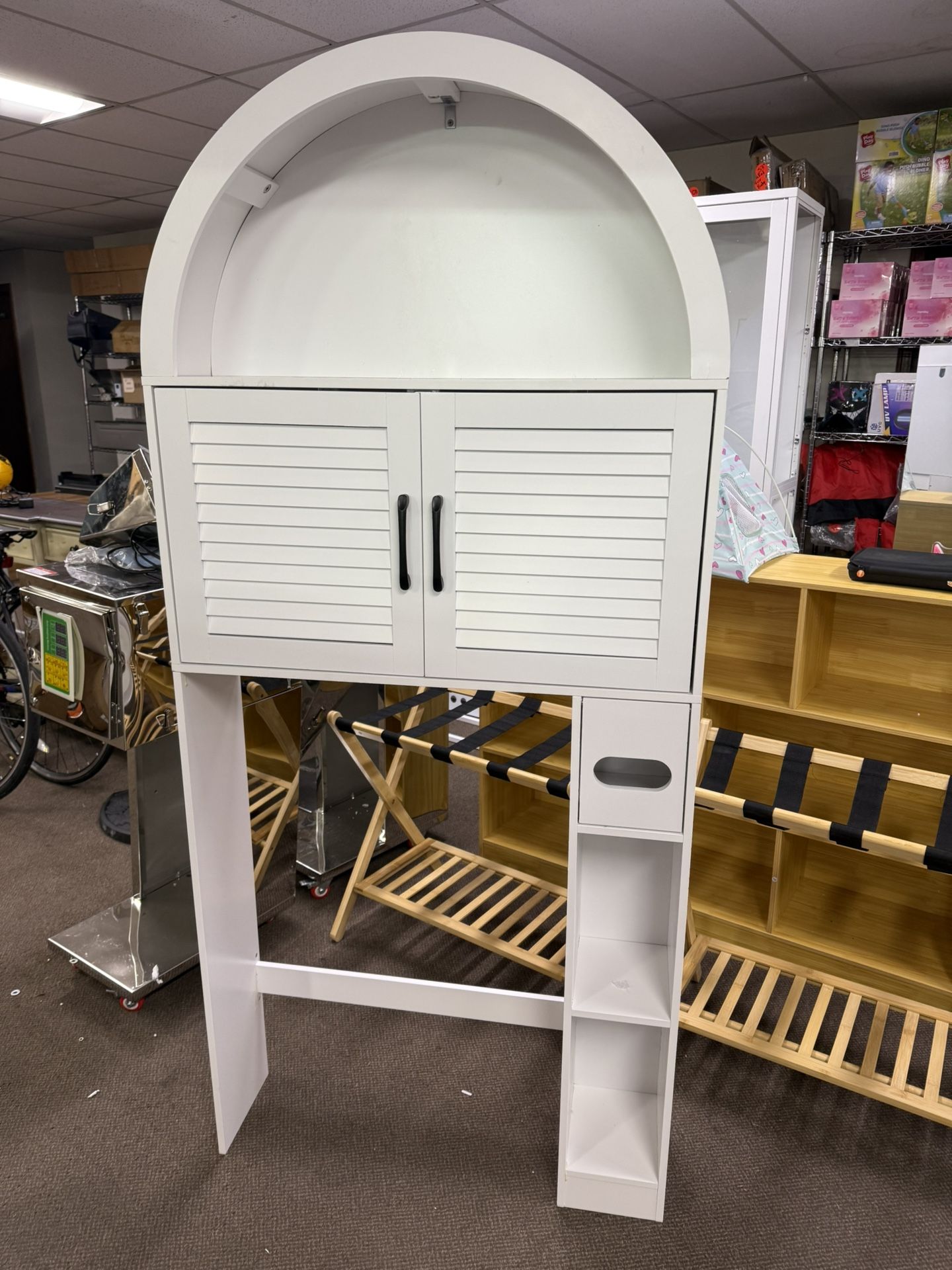 Spurgehom Over The Toilet Storage Cabinet, Bathroom Shelf Organizer Freestanding, 