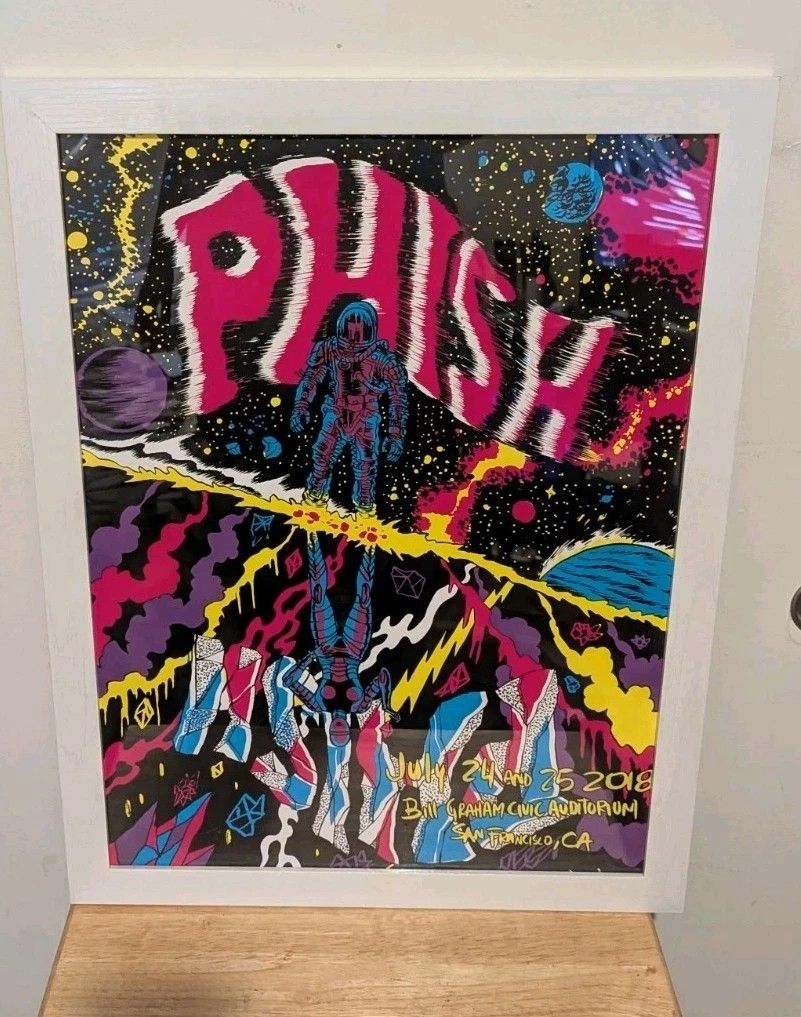 Phish Signed Poster - July 24-25, 2018, San Francisco BGCA Alexis Zirrit 166/650