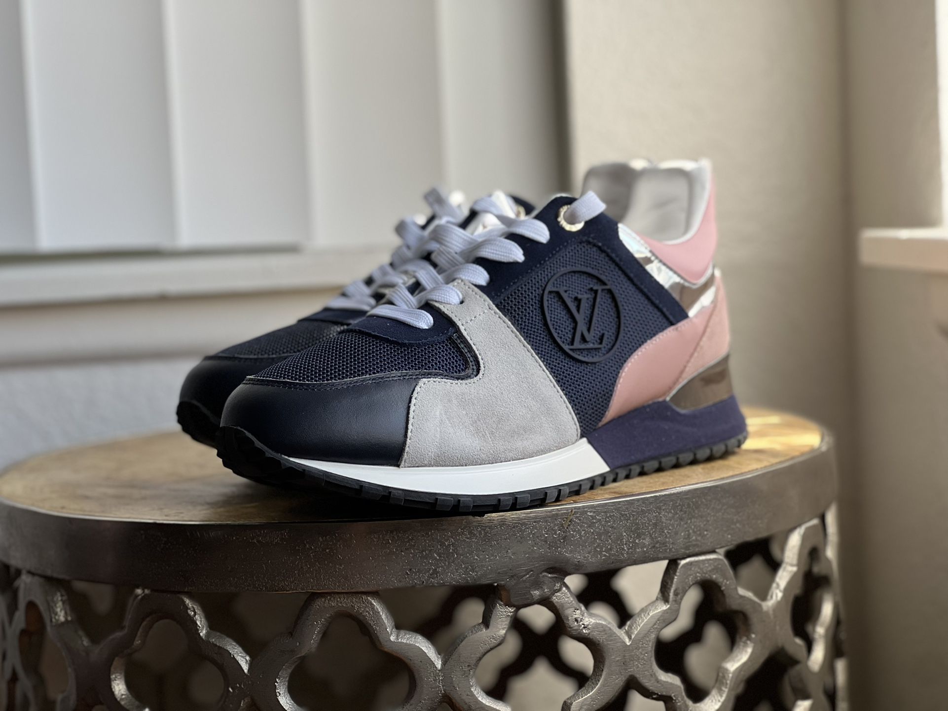 Louis Vuitton Damier Azur Suede Run Away Sneakers 37.5 (US 8) for Sale in  Commerce, CA - OfferUp