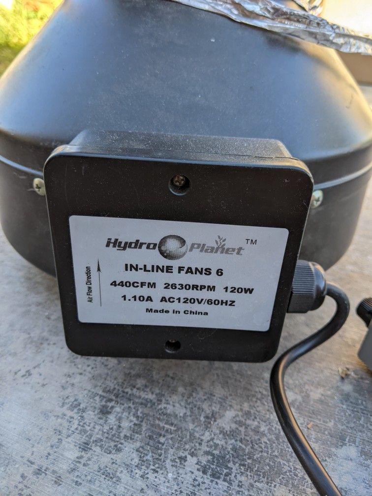 Growing Equipment Inline Fan 