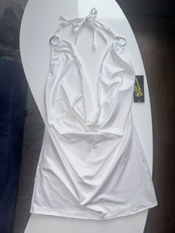 White O Ring Strap Dress 🤍