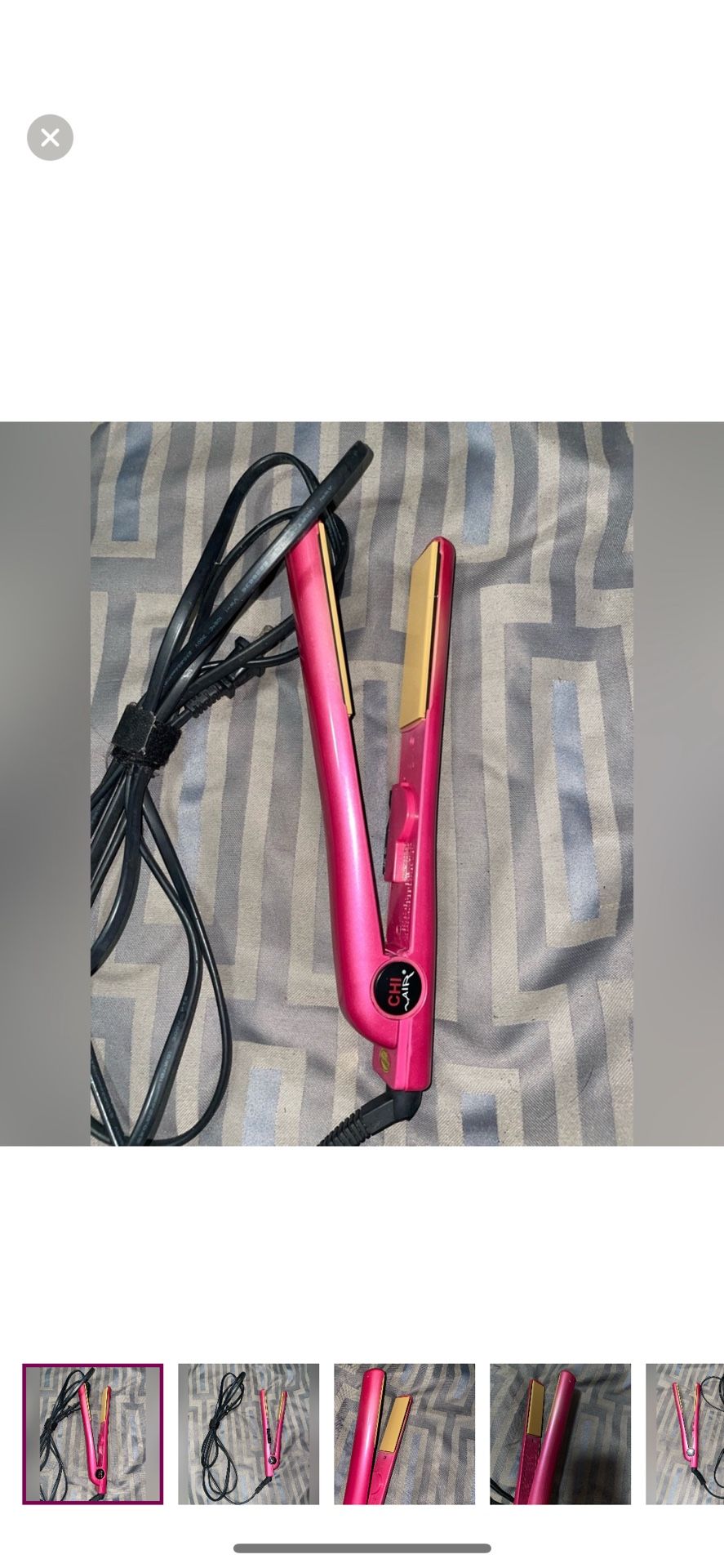CHI AIR 1” Ceramic Tourmaline Pro Hair Straightening Flat Iron Pink Gold