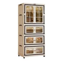  Stackable Storage Bins with Lid 4 Tier Large Stroage Box and Container,Closet Organizers and Storage for Living Room Kitchen Dorm