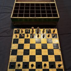 Florentine Italian Chess Board And Chest (Pre-1970)