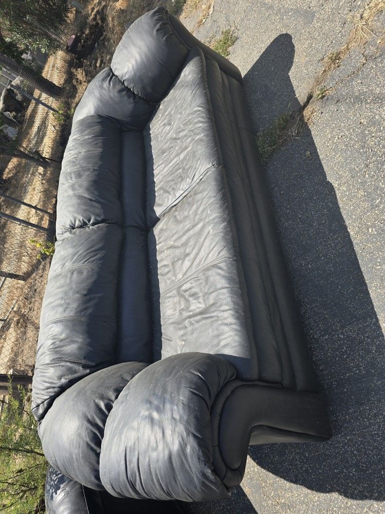 Free Black Leather Couch
