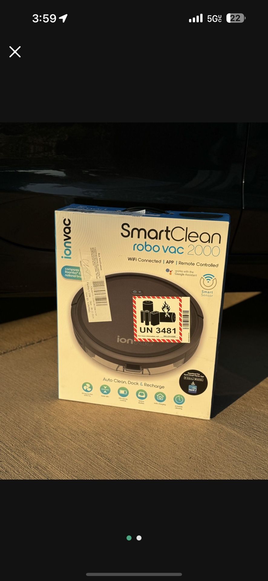 Ionvac SmartClean Robo Vac 2000