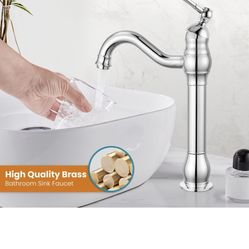 Bathroom Vessel Sink Faucet Oil Rubbed Bronze with POP UP Drain Single Lever Handle 1 Hole  A9 ch $40