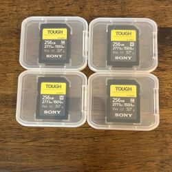 Sony Tough 256GB V60 SD Cards