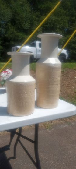 New Aztec table top vases thick and elegant made in Portugal