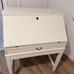 Off White (ivory) Secretary Desk Real Wood 